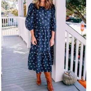 Summersalt Navy Floral Maxi Dress
